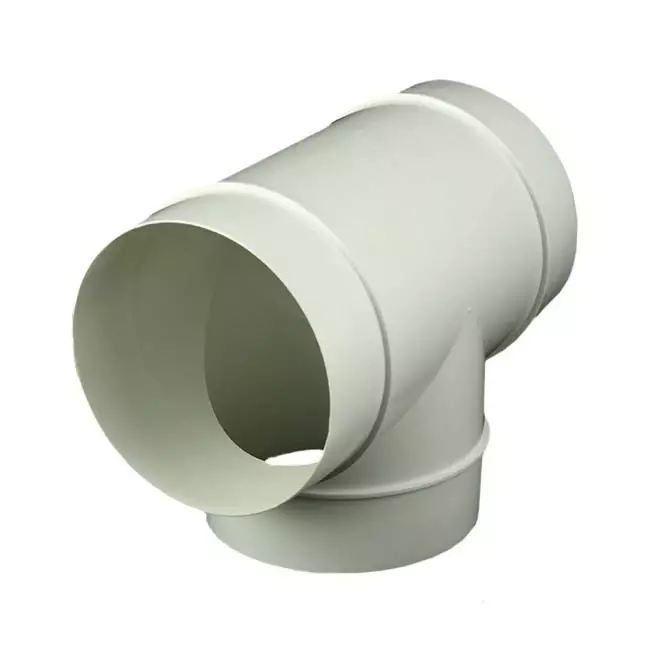 Rond kunststof T-stuk diameter: 125 mm - AT125