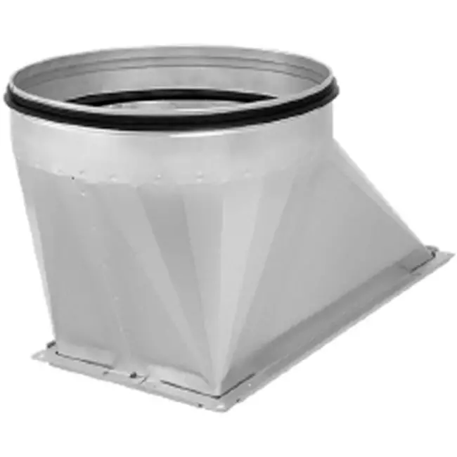 Ruck® overgang kanaal/pijp - 600x250 - Ø400 rechts met rubber afdichting - UKR 1700 400 02
