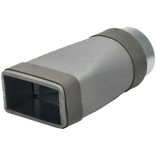 Thermoduct verloopstuk 170x80 naar diameter 125 mm tbv instortkanaal