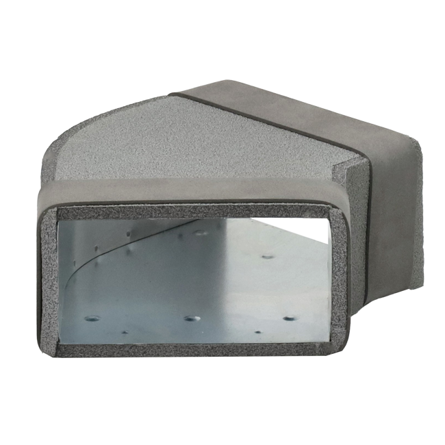 Thermoduct instortbocht 45 graden 220x80 mm horizontaal
