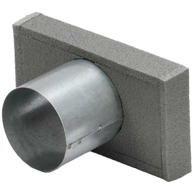 Thermoduct einddeksel 220x80 mm met aansluiting diameter 80 mm