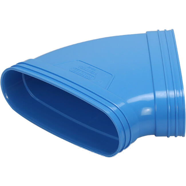 Wavin Ventiza bocht 45 graden PVC ovaal 195x80 mm horizontaal M/M