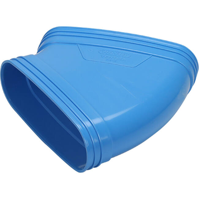 Wavin Ventiza bocht 45 graden PVC ovaal 195x80 mm horizontaal M/M