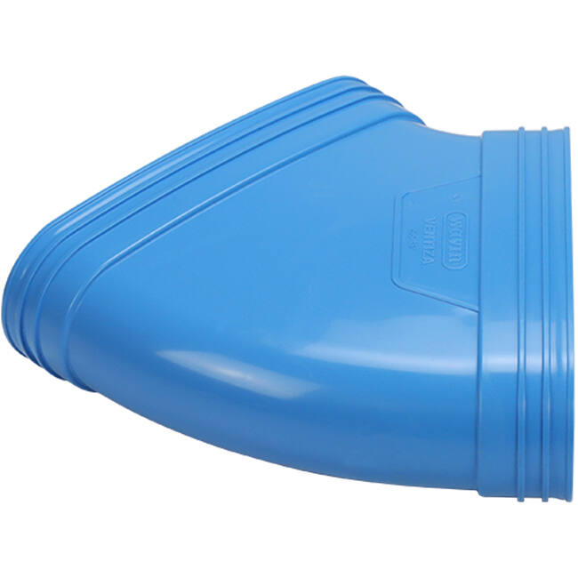 Wavin Ventiza bocht 45 graden PVC ovaal 195x80 mm horizontaal M/M