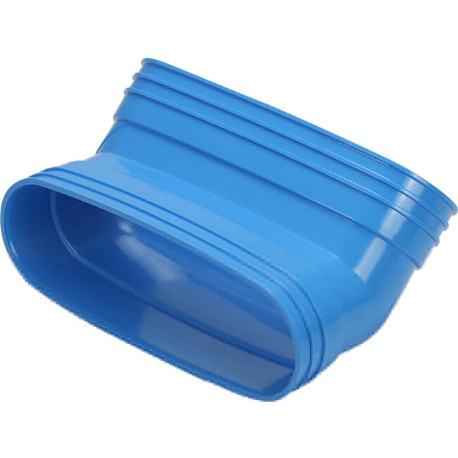 Wavin Ventiza bocht 45 graden PVC ovaal 195x80 mm verticaal M/M