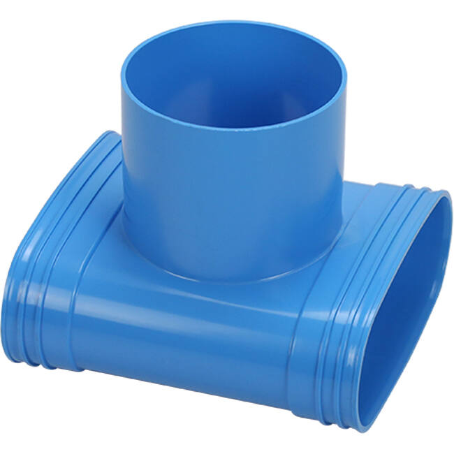 Wavin Ventiza T-stuk PVC ovaal 195x80 mm met diameter 160 mm M/M/M