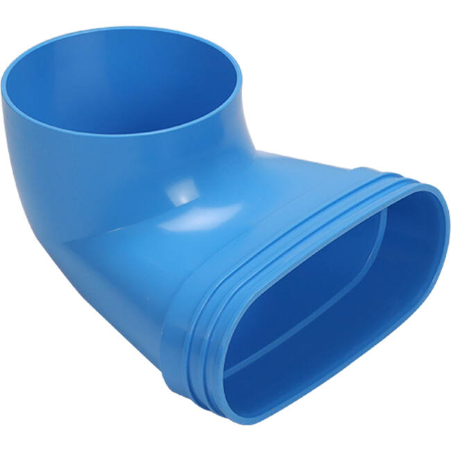 Wavin Ventiza eindstuk 90 graden PVC ovaal 235x80x100 mm met diameter 160 mm M/M