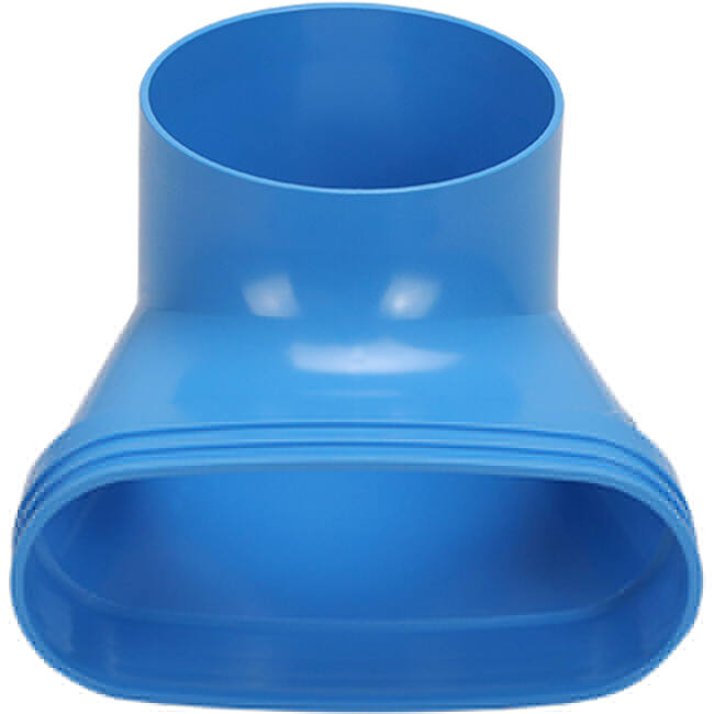 Wavin Ventiza eindstuk 90 graden PVC ovaal 235x80x100 mm met diameter 160 mm M/M