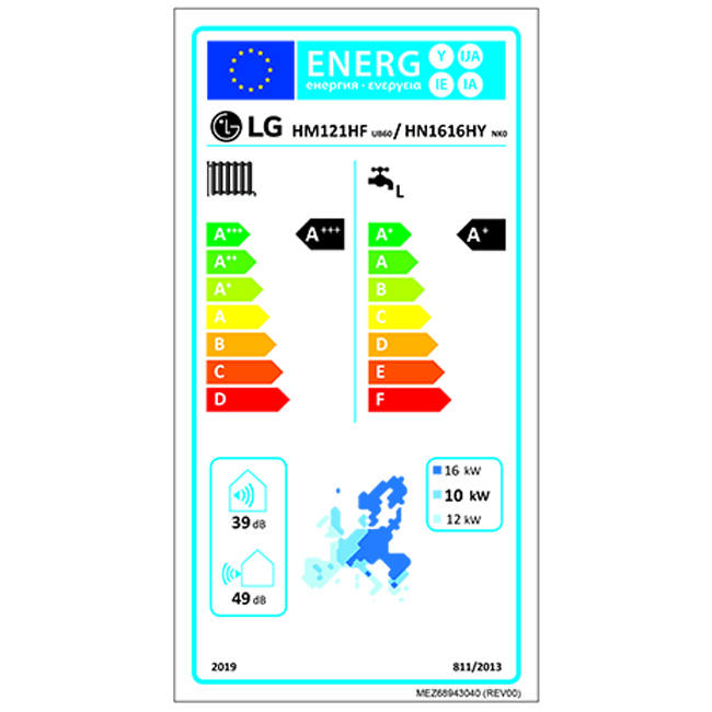 LG Combi warmtepomp binnenunit R290 1 fase