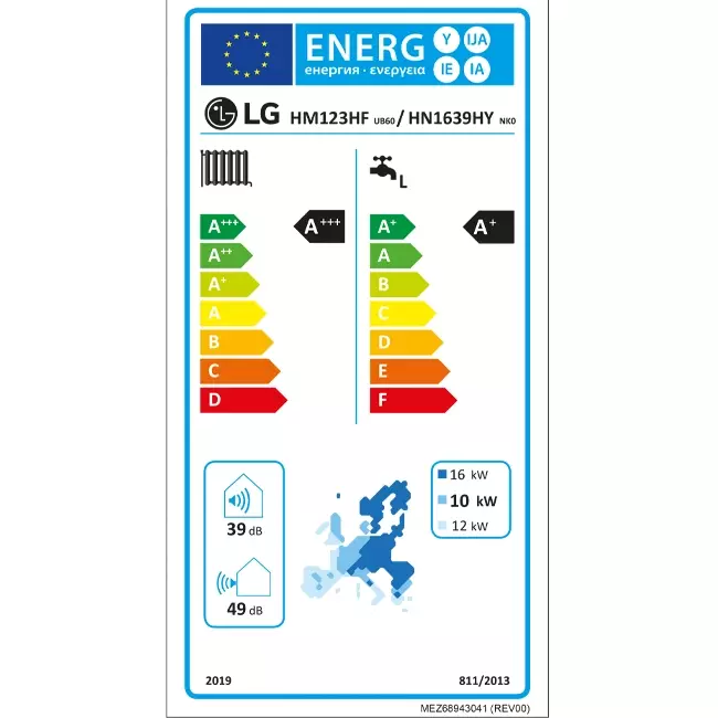 LG Combi warmtepomp binnenunit R290 3 fase