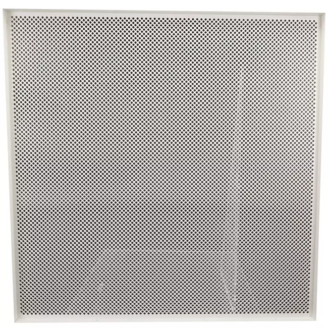 Geperforeerde plafondplaat 600 x 600 mm voor inleg in systeemplafonds - RAL9010