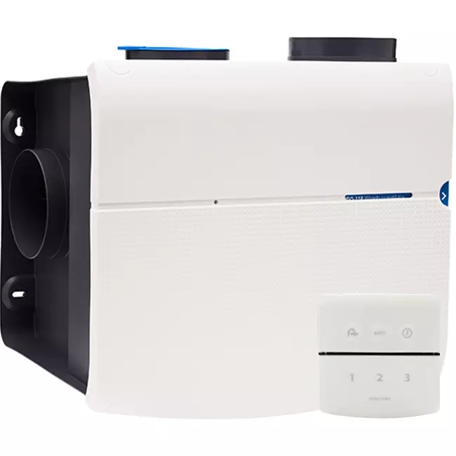 Orcon MVS-15RHB 550 m³/h + vochtsensor + RFT bediening - randaarde stekker