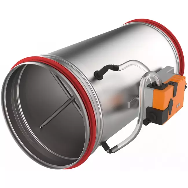 Ronde VAV variabele volumeregelaar enkelwandig MP-BUS diameter 100 mm