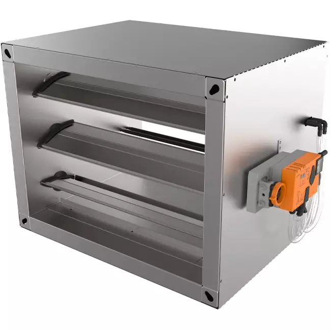 Rechthoekige VAV variabele volumeregelaar dubbelwandig Modbus/Bacnet 700x700 mm