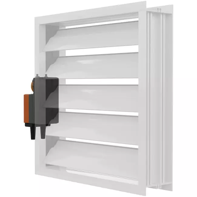 Maxivent demper met actuator voor M4523 horizontaal rechts - DAR