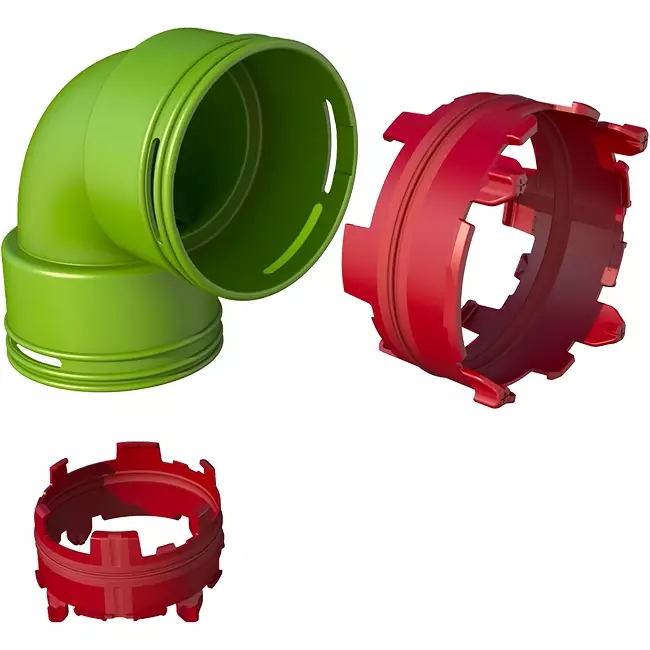Ubbink Air Excellent 23C bocht 90° koppelstuk