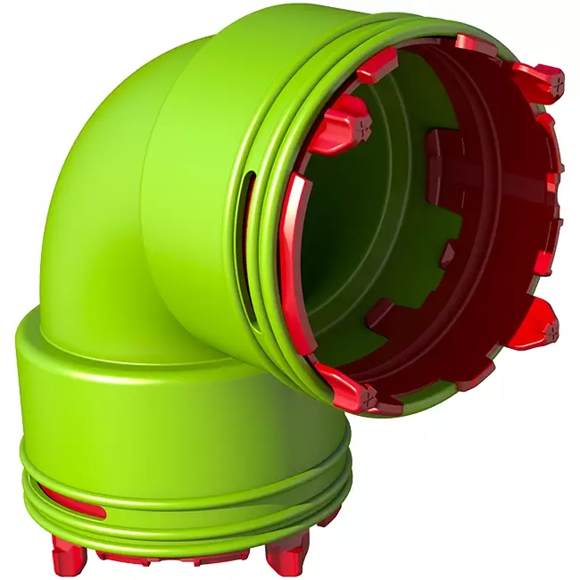 Ubbink Air Excellent 23C bocht 90° koppelstuk