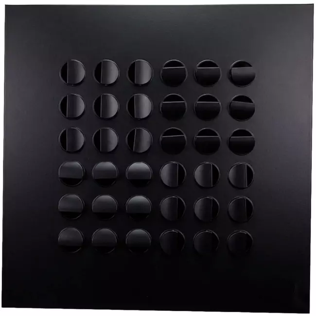 Multinozzle plafondrooster 596x596mm - MN36 RAL 9005 30% glans