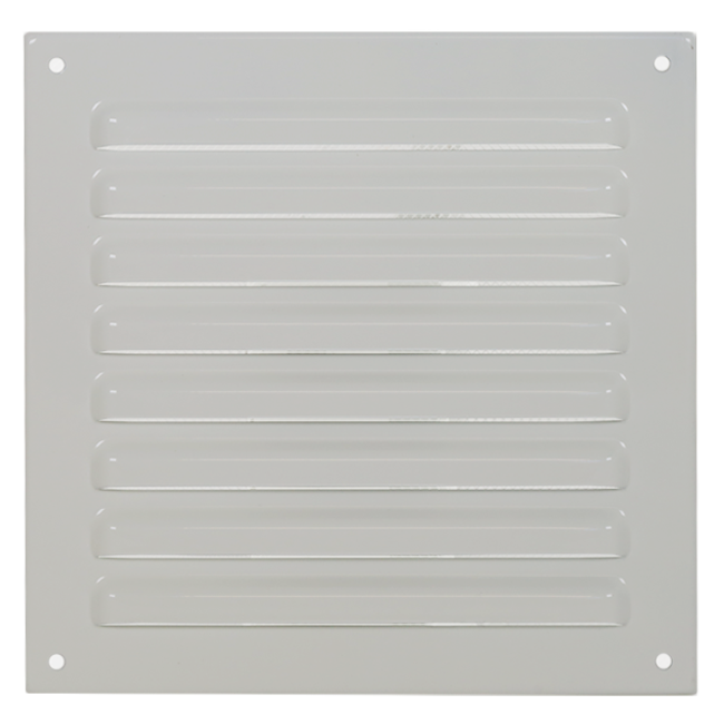 Buitenrooster vierkant 150x150mm aluminium - RAL9010