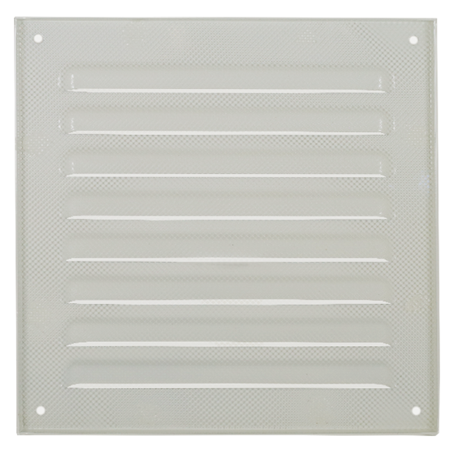 Buitenrooster vierkant 150x150mm aluminium - RAL9010