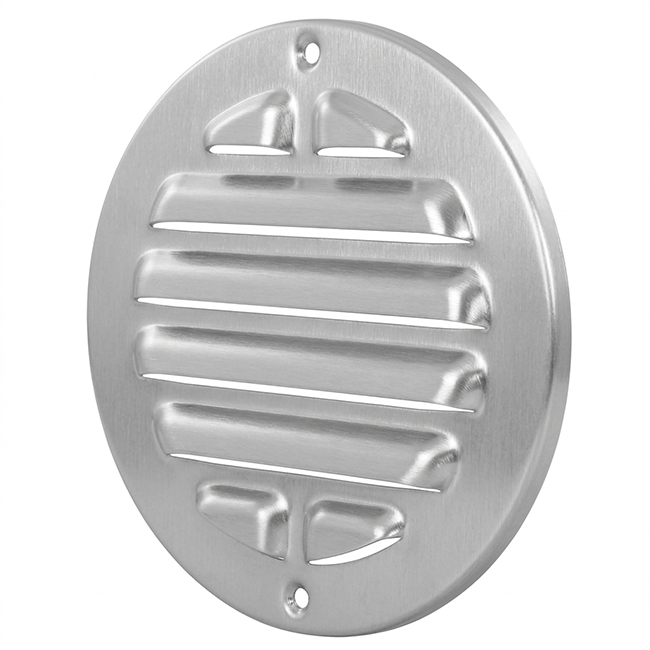 Buitenrooster rond 80mm aluminium - geanodiseerd aluminium
