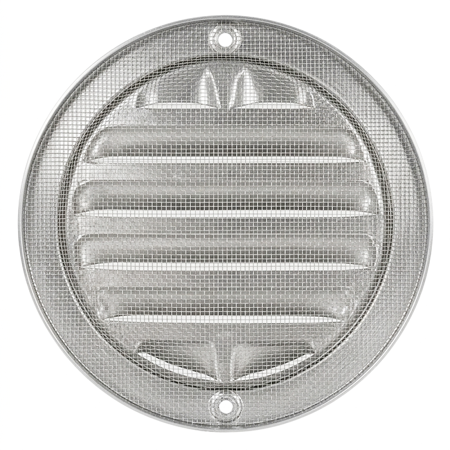 Buitenrooster rond 80mm aluminium - geanodiseerd aluminium