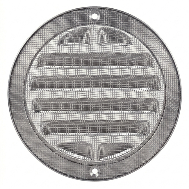 Buitenrooster rond 200mm RVS304