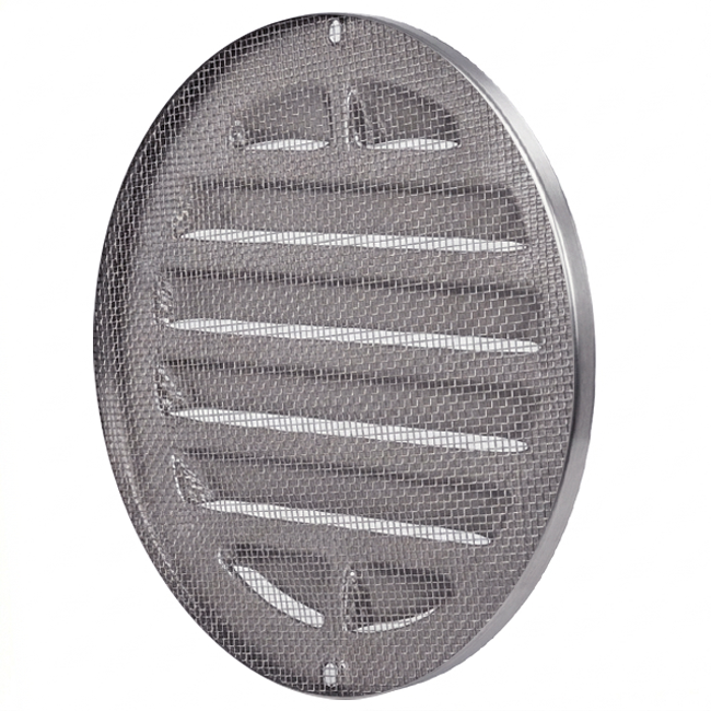Buitenrooster rond 200mm RVS304