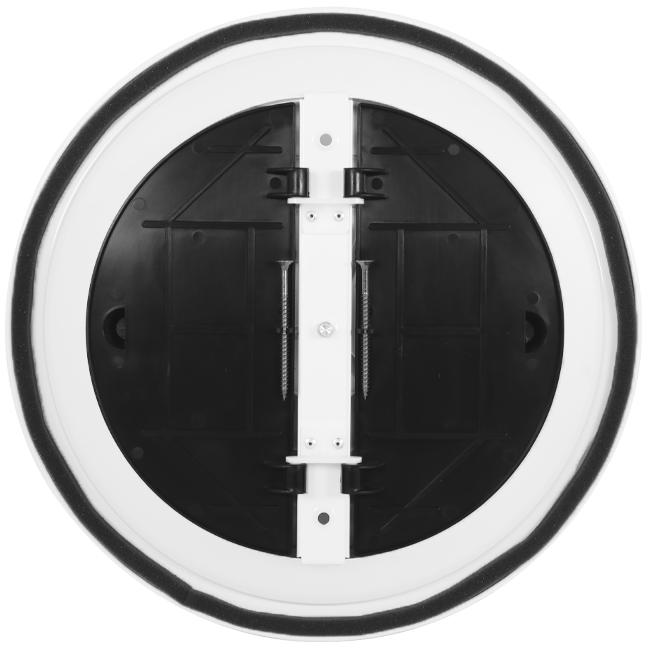 Plafondrooster rond met vast patroon Ø 200 mm - RAL9016