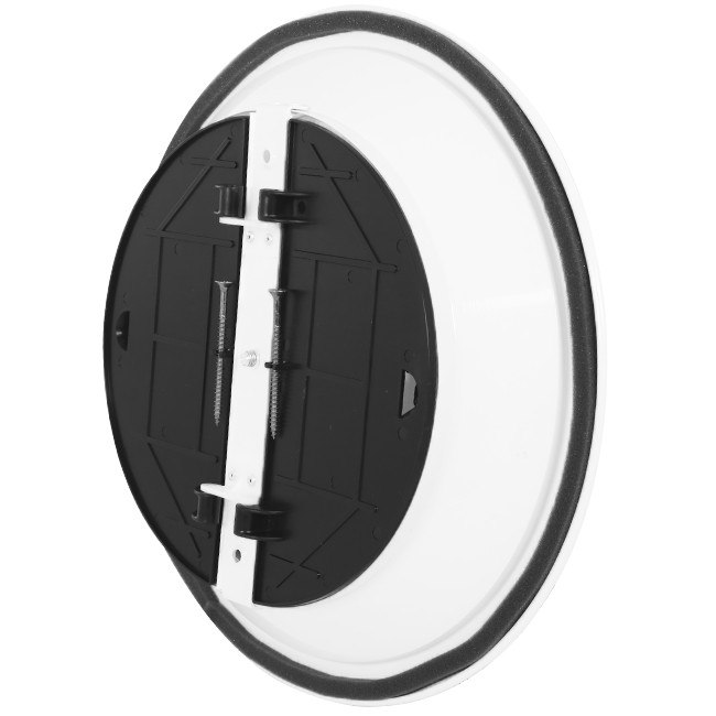 Plafondrooster rond met vast patroon Ø 200 mm - RAL9016