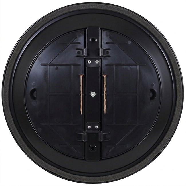 Plafondrooster rond met vast patroon Ø 300 mm - RAL9005 30% glans