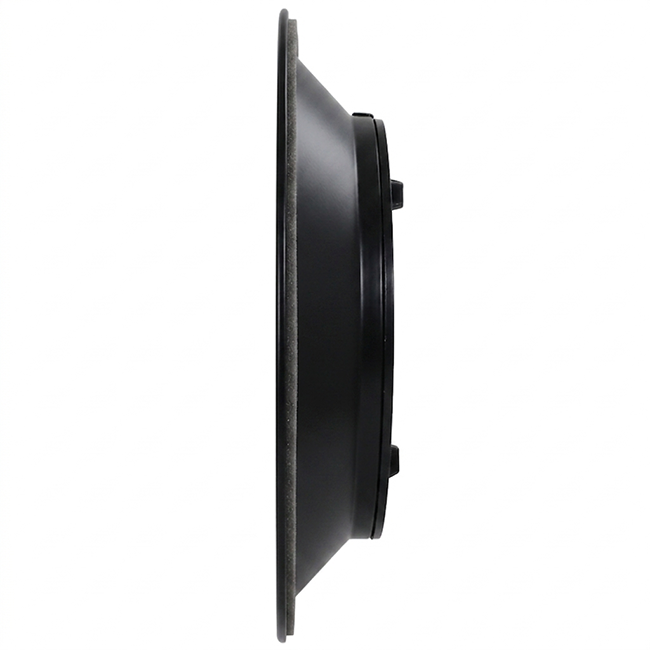 Plafondrooster rond met vast patroon Ø 300 mm - RAL9005 30% glans
