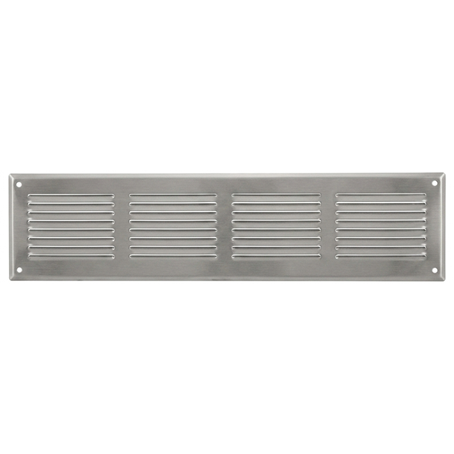 Wandrooster 400x100mm aluminium - Ongecoat