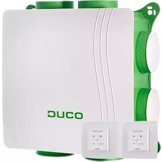 DucoBox Silent 2.0 400 m³/h + RF bediening + CO2 sensor - randaarde stekker