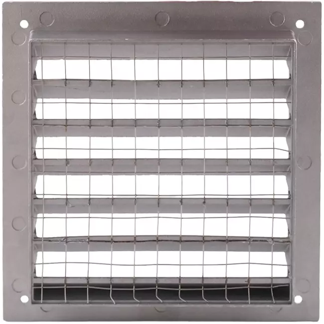 Buitenmuurrooster aluminium 150x150 mm - Aluminium