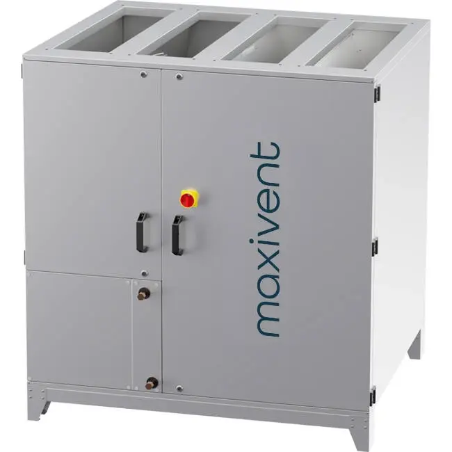 Maxivent WTW luchtbehandelingkasten met warmtewiel 2800 m3/h met warmwaterbatterij verticaal links  - RHE 2800 V WOJL