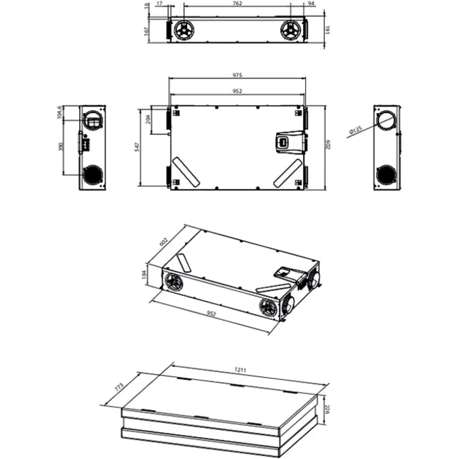 Vasco D150 Compact WTW - 150 m³/h
