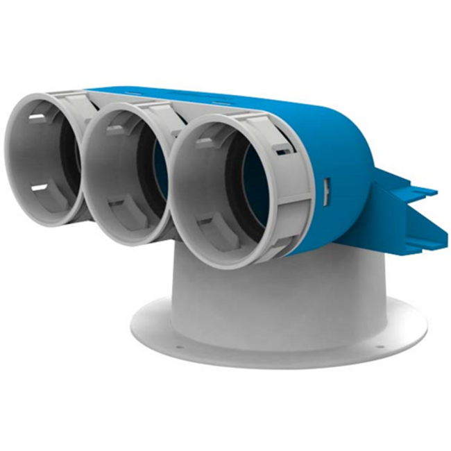 Vent-Axia Uniflexplus ventielcollector 3 x Ø69mm met tuit Ø125mm