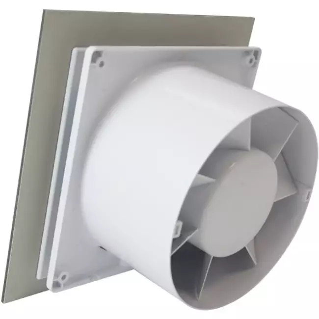 Air Roxy badkamerventilator met aansluitdiameter 100 mm - front goud aluminium