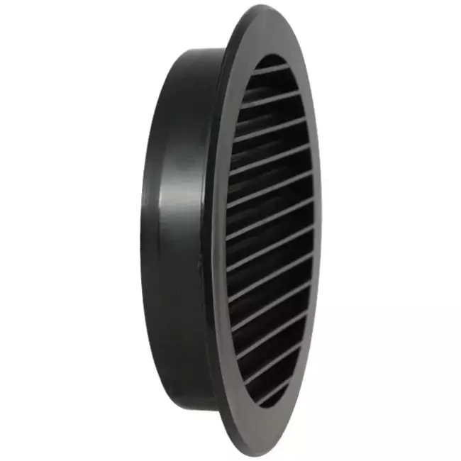 Schoepenrooster diameter 100 mm zwart - VR100M