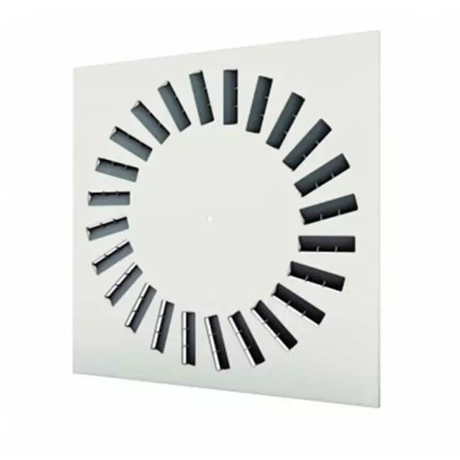 Wervelrooster 594x594 met instelbaar luchtpatroon - 24 schoepen