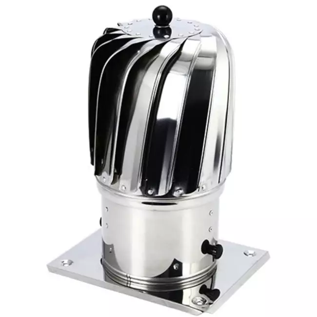 Windgedreven dakventilator Cowl Oblong 150 mm RVS inclusief plakplaat - 325m3/h