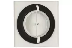 Ventilatieventiel afvoer metaal vierkant Ø125 mm wit met klemveren - DVSQ125