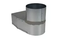 Lepe hoekstuk 170x80 mm naar diameter 125 mm