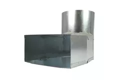 Lepe hoekstuk 170x80 mm naar diameter 125 mm