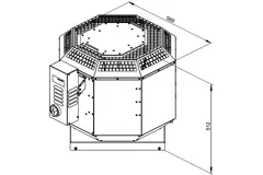 Dakventilator rookgasafvoer verticaal - DVN 280 D2 F4 30