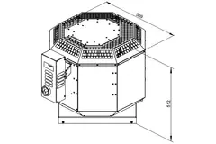 Dakventilator rookgasafvoer verticaal - DVN 315 D4 F4 30