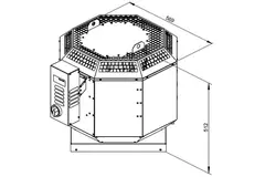 Dakventilator horeca met frequentiegestuurd - DVN 280 D2 30