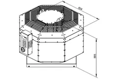 Dakventilator geïsoleerd horeca - DVNI 400 D4 30