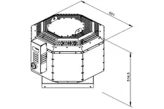 Dakventilator geïsoleerd horeca - DVNI 315 EC 30